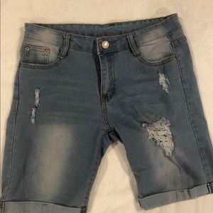 Distressed shorts